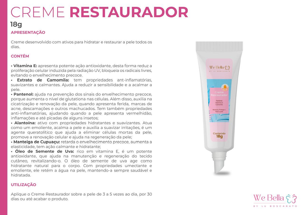 Creme Restaurador Dérmico We Bella 18g