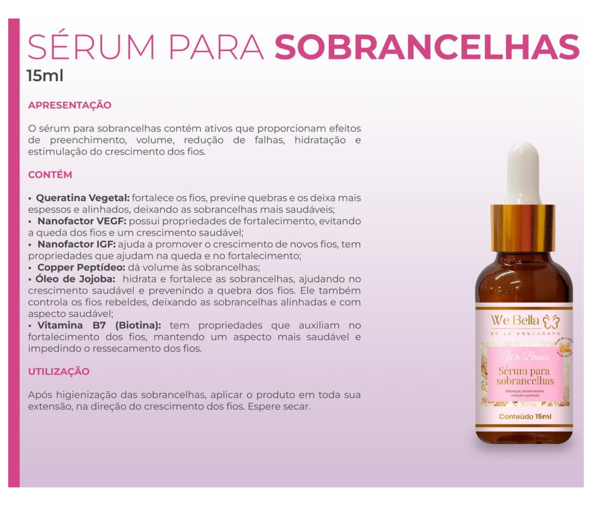 We Brows Sérum para Sobrancelhas We Bella